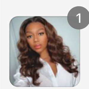 Chestnut Brown Color 180% Density 13x4 Frontal Lace Wig